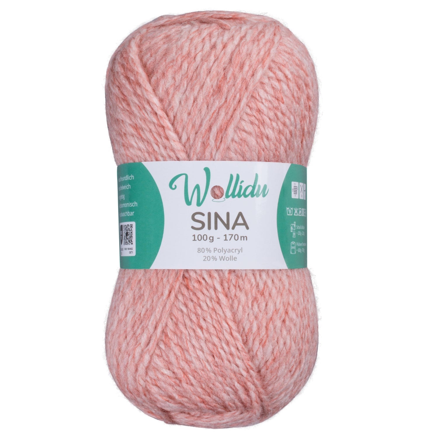 Sina 100g – Mulesingfreie Acryl-Schafwolle zum Häkeln & Stricken (Einzelknäuel, OEKO-TEX®)