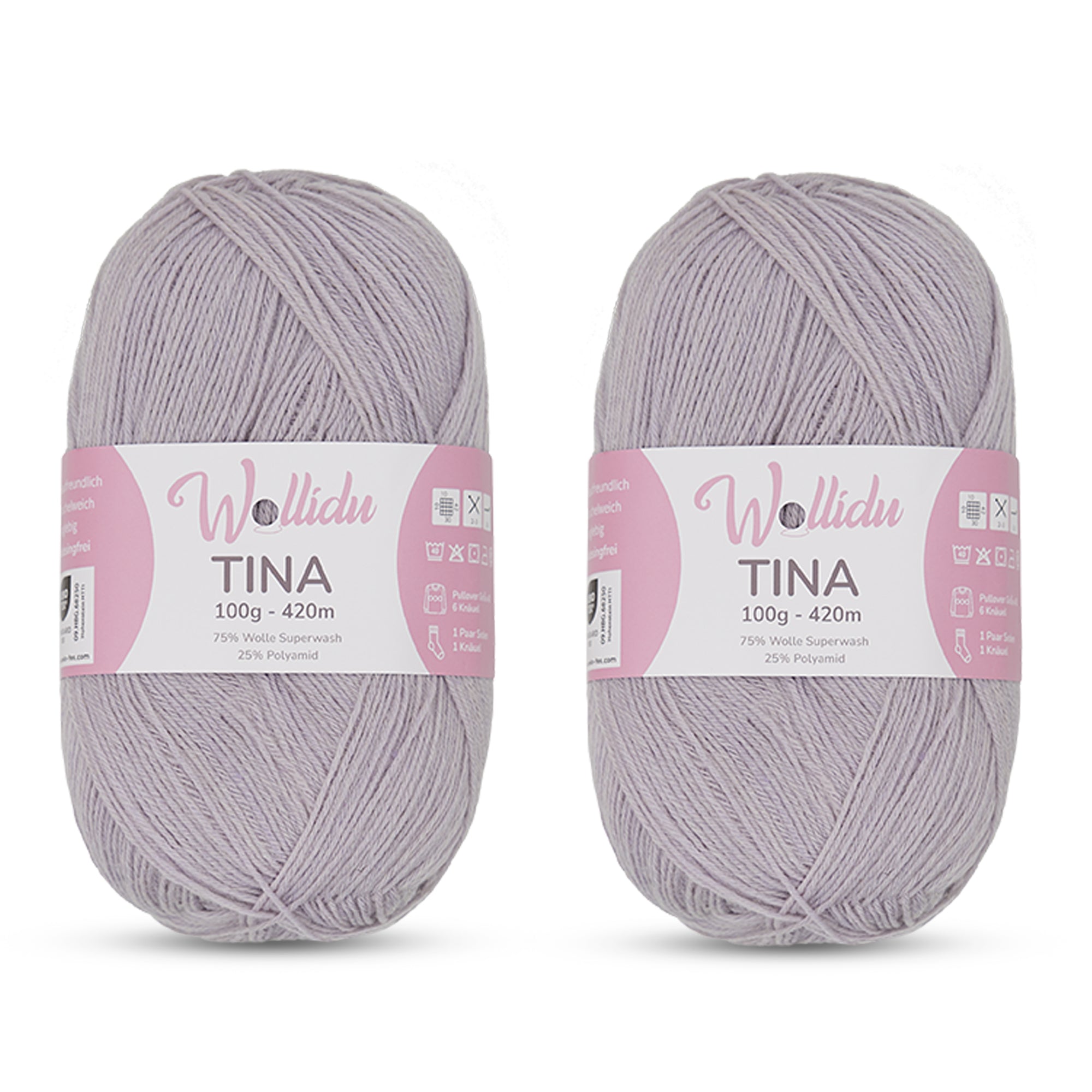 Wollidu Tina 200g – Sockengarn aus Superwash-Wolle und Polyamid (420 m, OEKO-TEX®)
