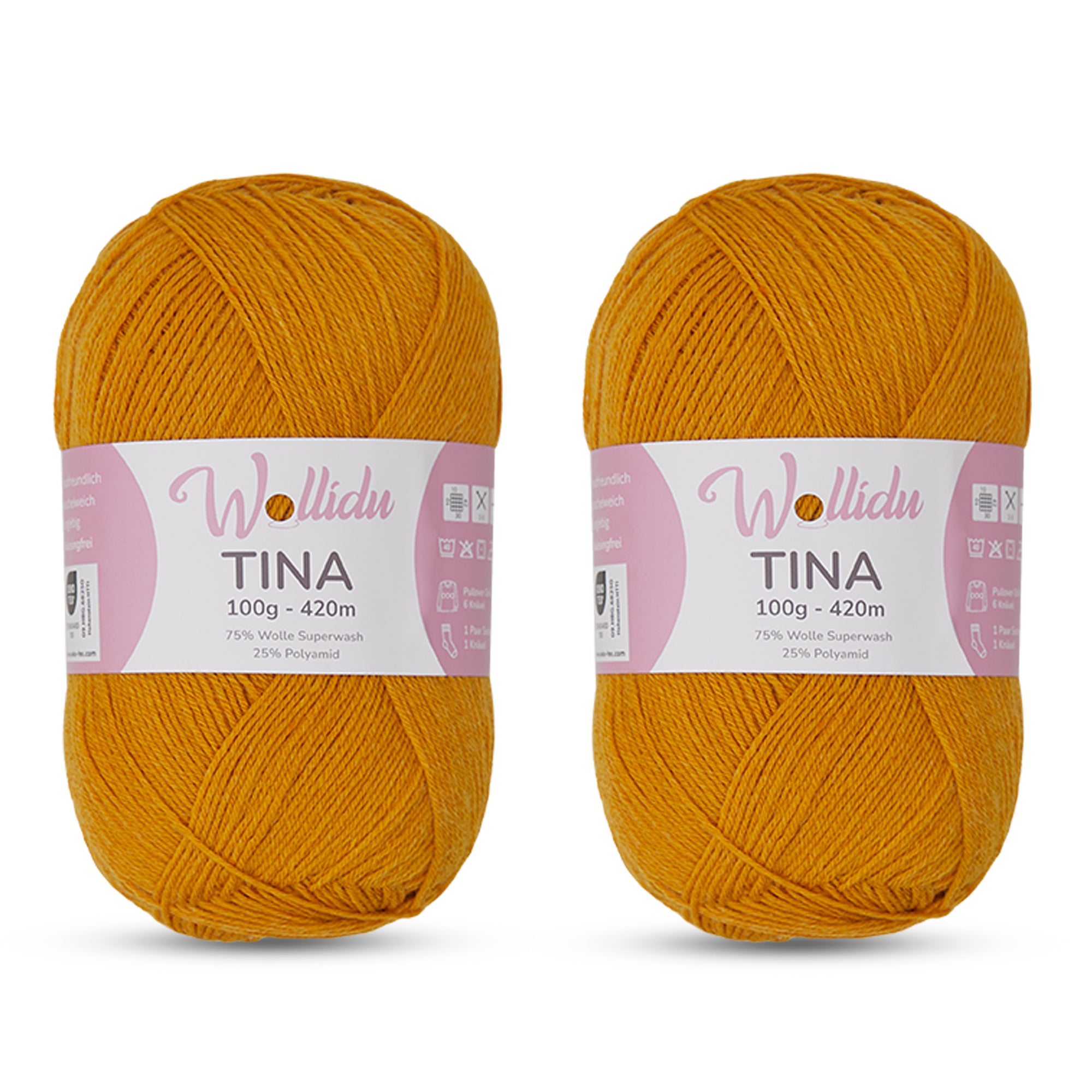 Wollidu Tina 200g – Sockengarn aus Superwash-Wolle und Polyamid (420 m, OEKO-TEX®)