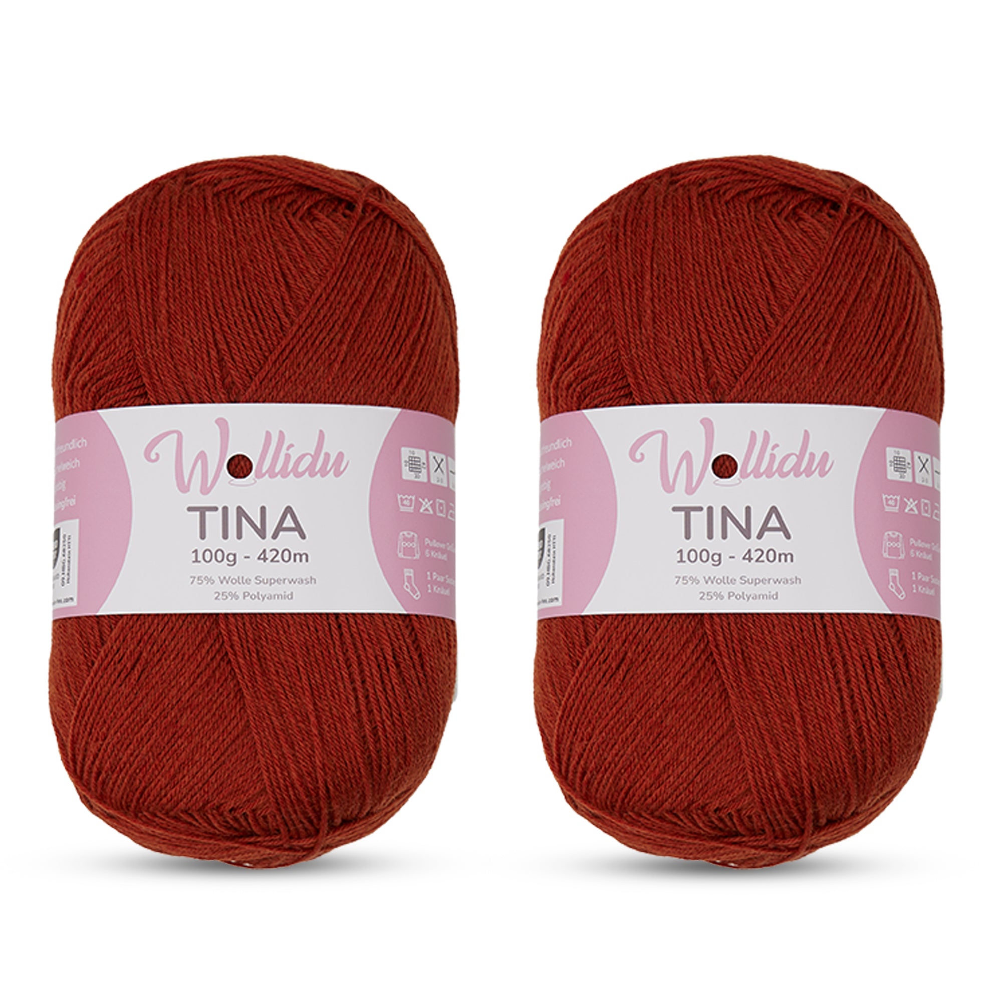 Wollidu Tina 200g – Sockengarn aus Superwash-Wolle und Polyamid (420 m, OEKO-TEX®)