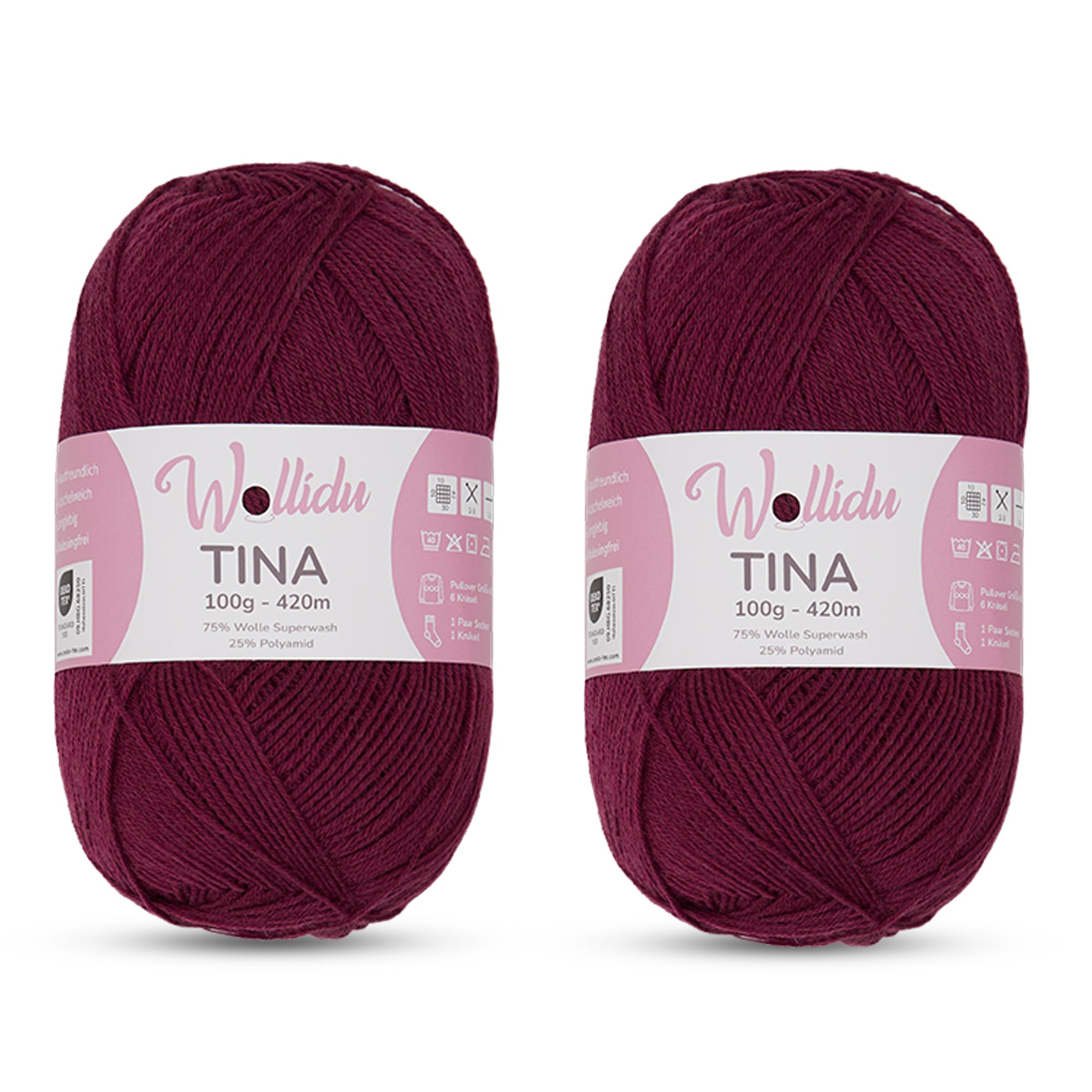 Wollidu Tina 200g – Sockengarn aus Superwash-Wolle und Polyamid (420 m, OEKO-TEX®)