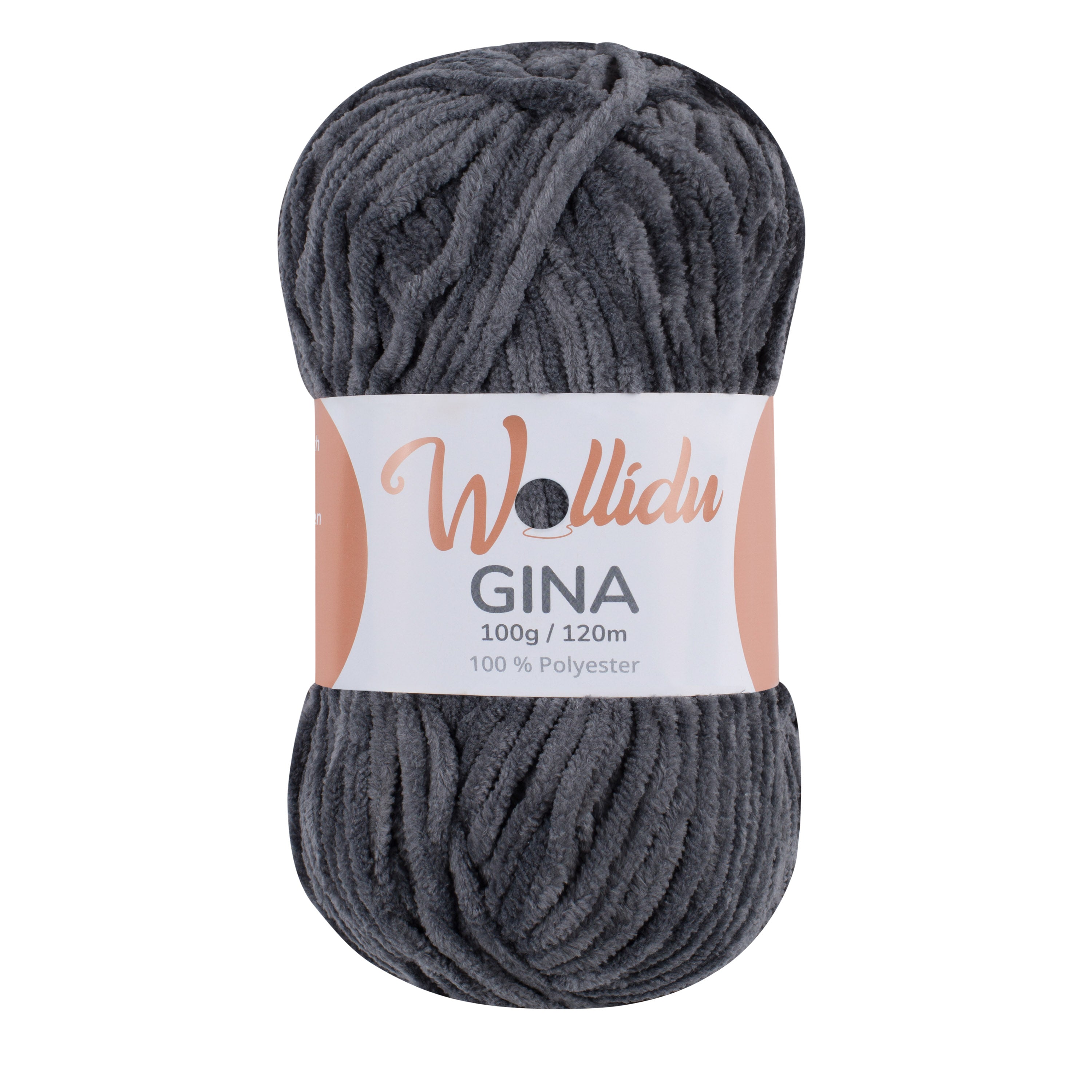 Gina 100g – Flauschgarn aus Chenille zum Häkeln & Stricken (Einzelknäuel, OEKO-TEX®)