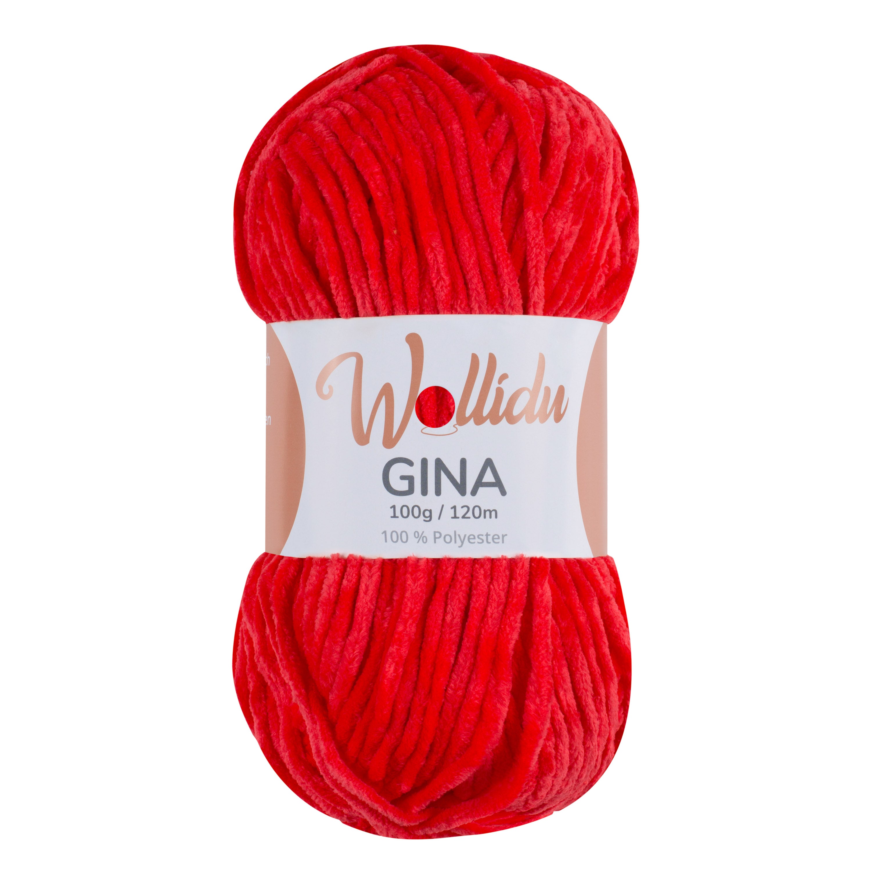 Gina 100g – Flauschgarn aus Chenille zum Häkeln & Stricken (Einzelknäuel, OEKO-TEX®)
