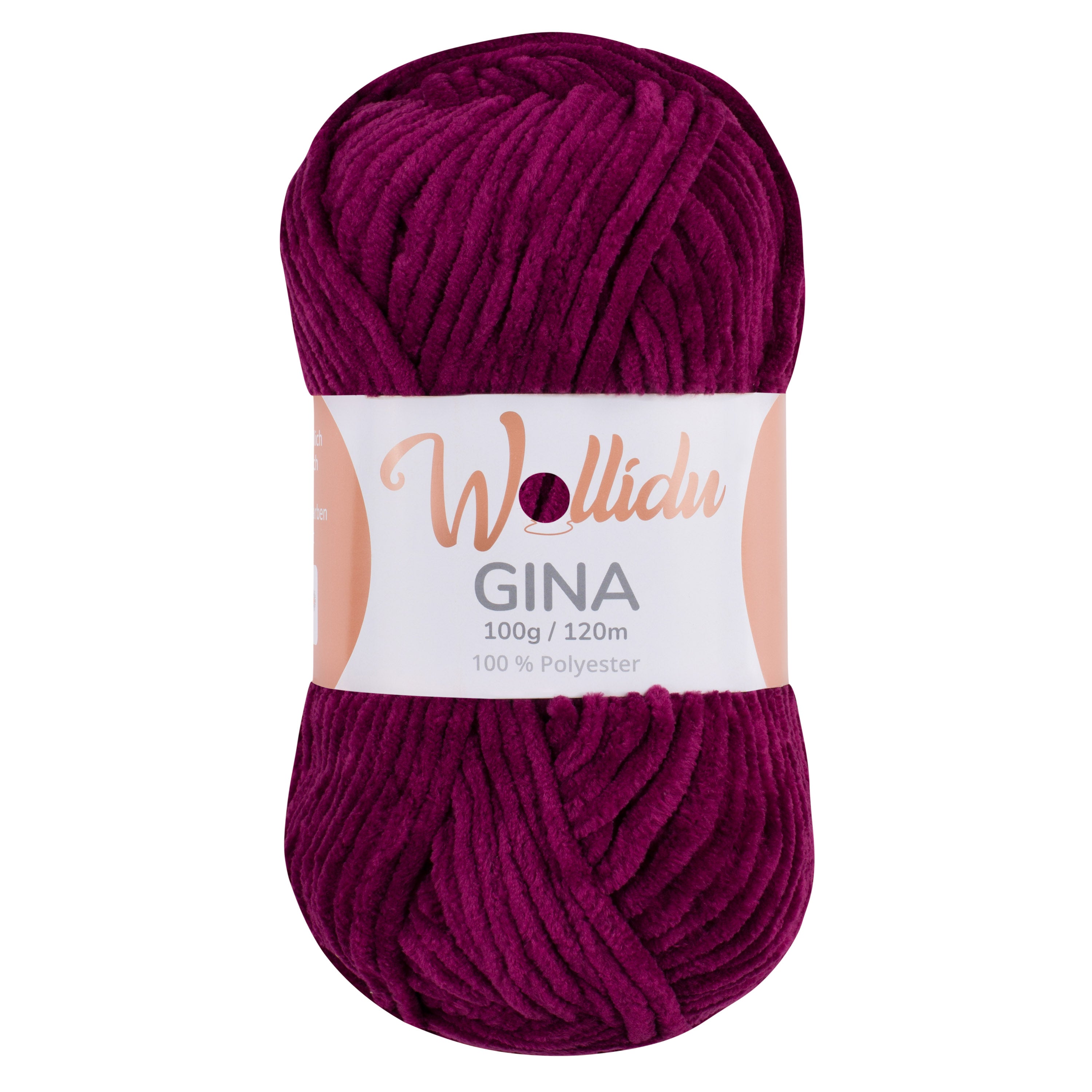 Gina 100g – Flauschgarn aus Chenille zum Häkeln & Stricken (Einzelknäuel, OEKO-TEX®)