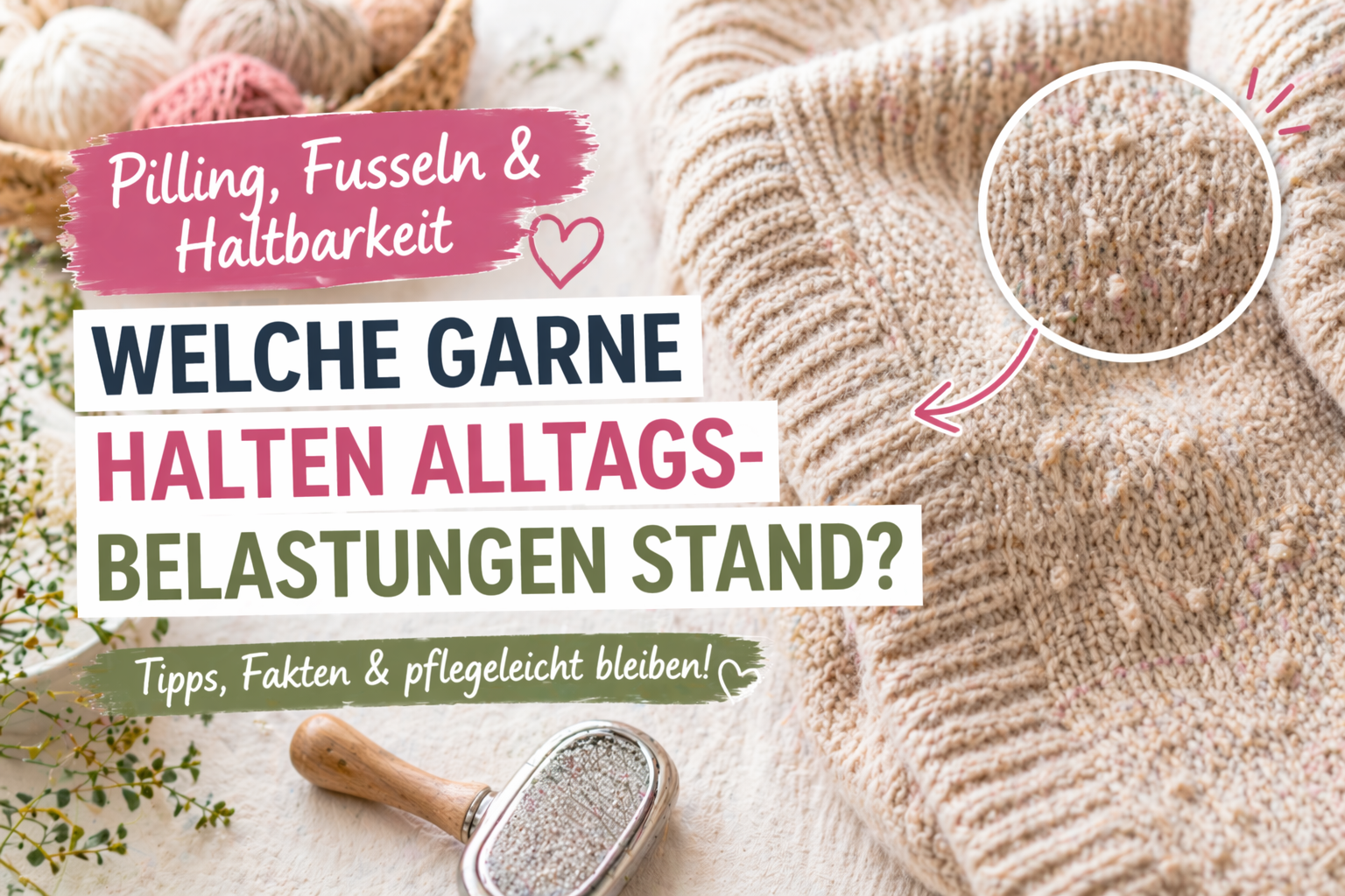 Pilling, Fusseln und Haltbarkeit: Welche Garne halten Alltagsbelastungen besser aus?