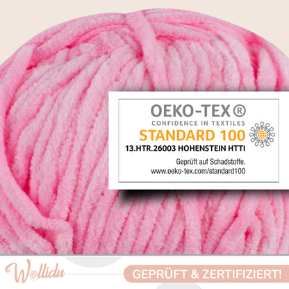 Wollidu Gina 100% Polyester 5 x 100g/120m - Rosa