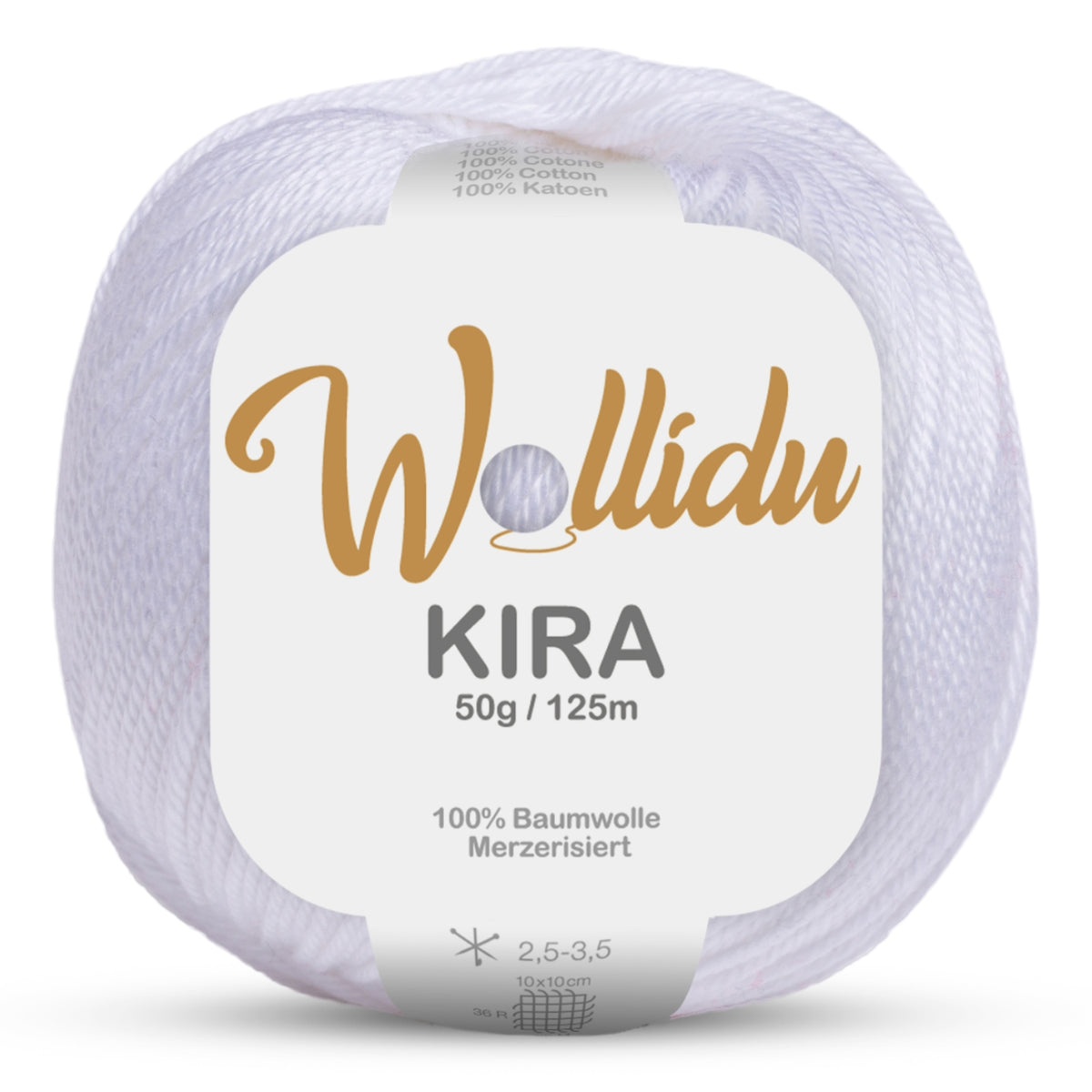 Kira 50g – Merzerisierte Baumwolle zum Häkeln & Stricken (Einzelknäuel, OEKO-TEX®)