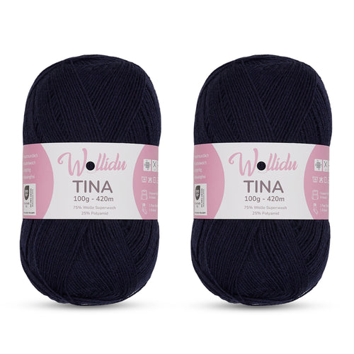 Sockengarn  2x 100g 420m – 75% Wolle Superwash 25% Polyamid – Wollidu Tina