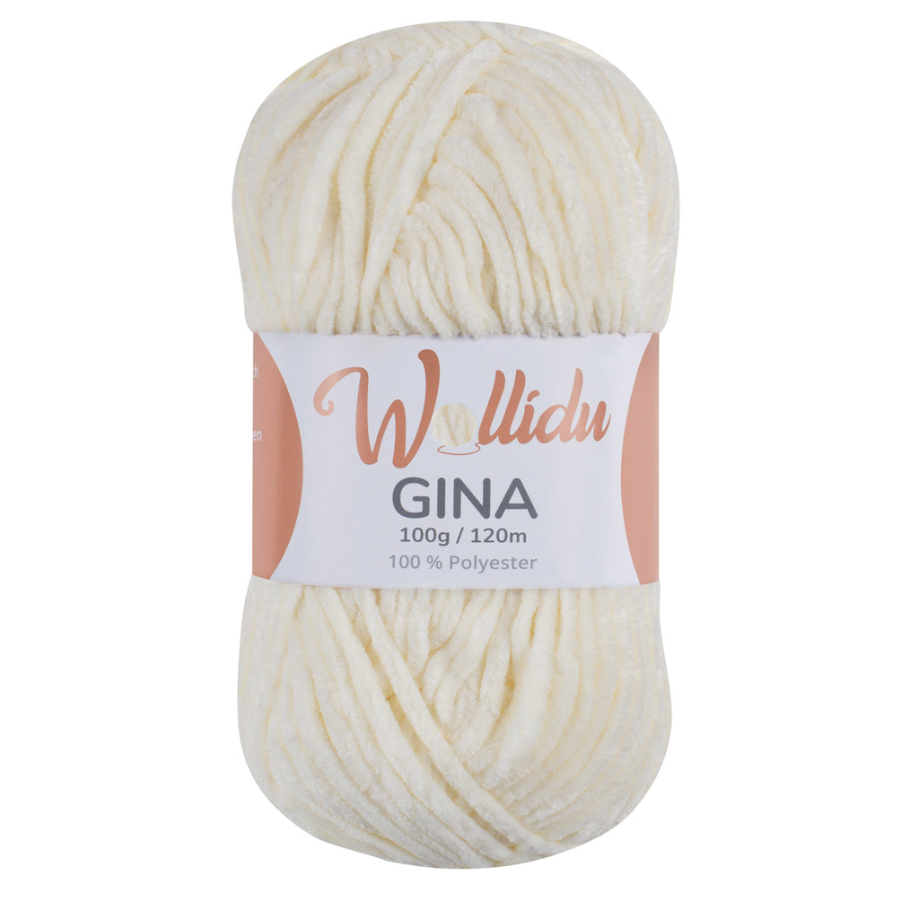Chenille Garn 100g 120m – 100% Polyester – Wollidu Gina