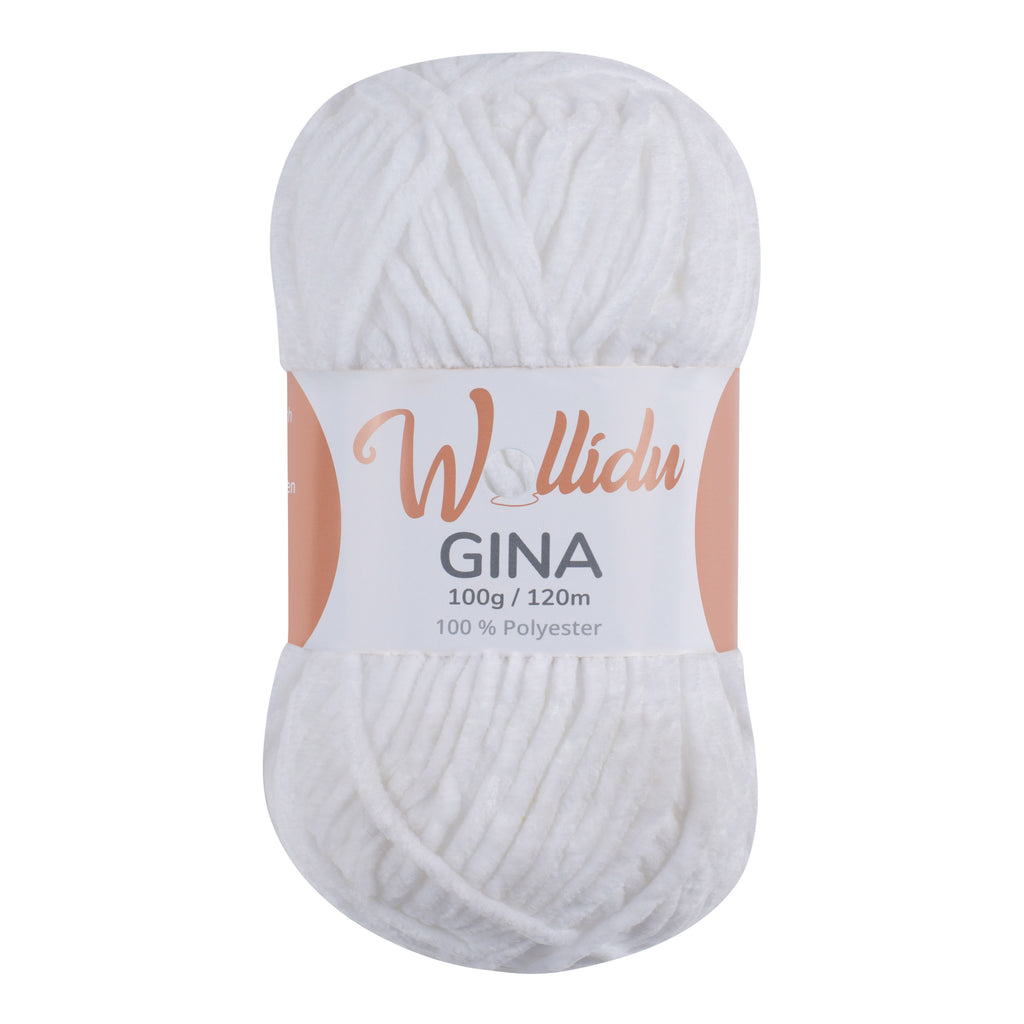 Chenille Garn 100g 120m – 100% Polyester – Wollidu Gina