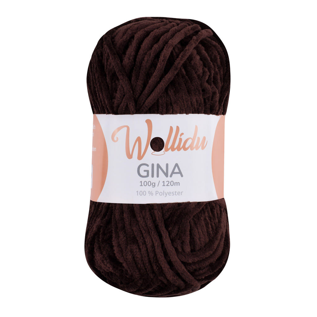 Chenille Garn 100g 120m – 100% Polyester – Wollidu Gina