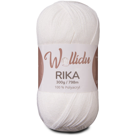 Wollidu Rika Acryl Wolle zum Häkeln und Stricken 300g Weiß
