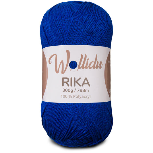 Wollidu Rika Acryl Wolle zum Häkeln und Stricken 300g Royal Blau