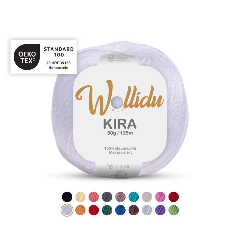 Baumwollgarn 50g 125m – 100% Baumwolle – Wollidu Kira