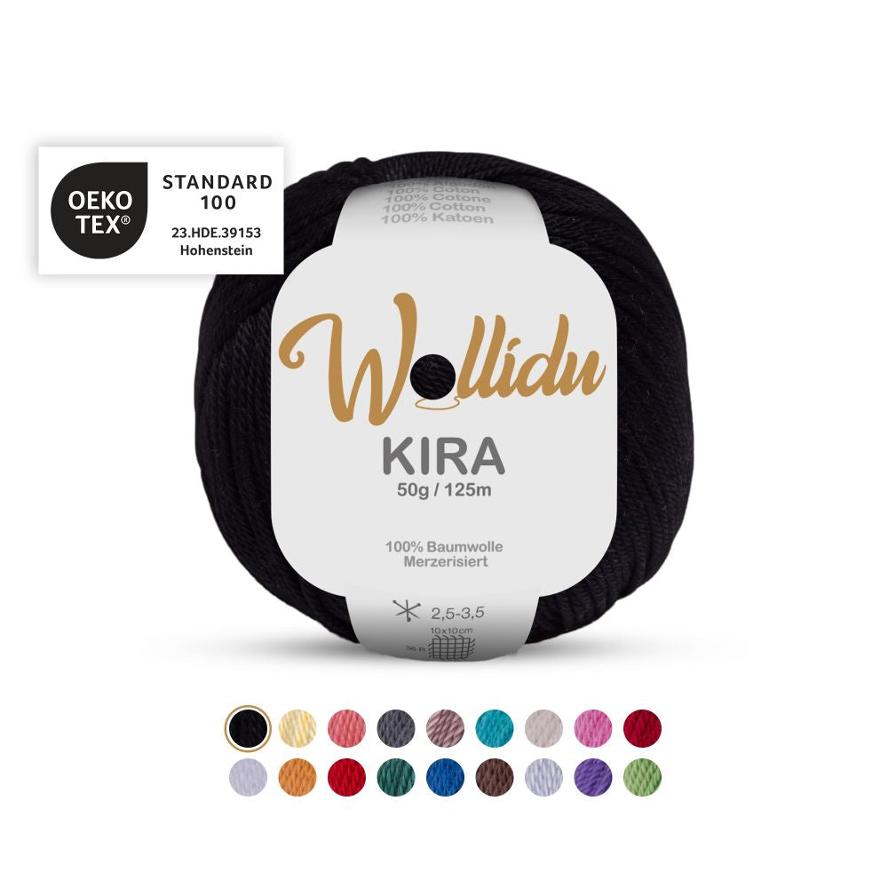 Baumwollgarn 50g 125m – 100% Baumwolle – Wollidu Kira