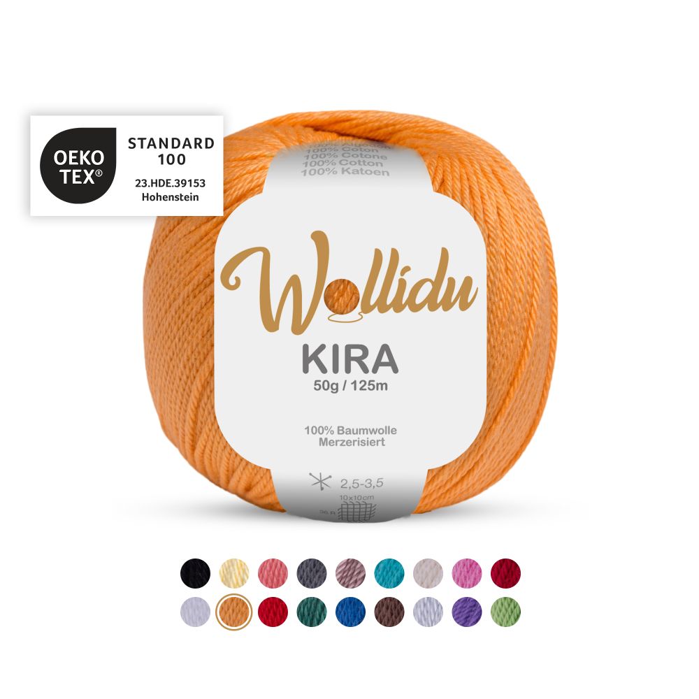 Baumwollgarn 50g 125m – 100% Baumwolle – Wollidu Kira