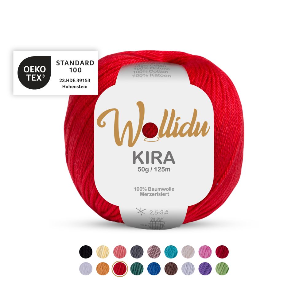 Baumwollgarn 50g 125m – 100% Baumwolle – Wollidu Kira