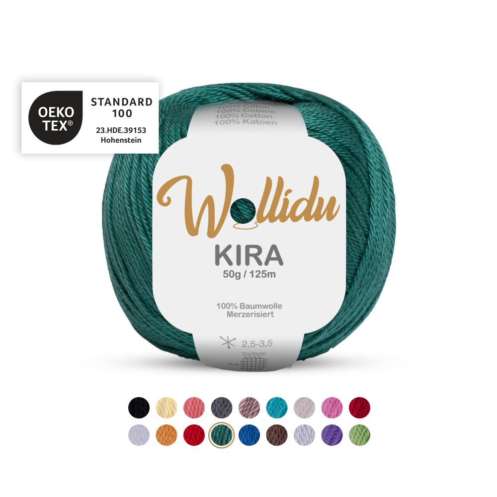 Baumwollgarn 50g 125m – 100% Baumwolle – Wollidu Kira