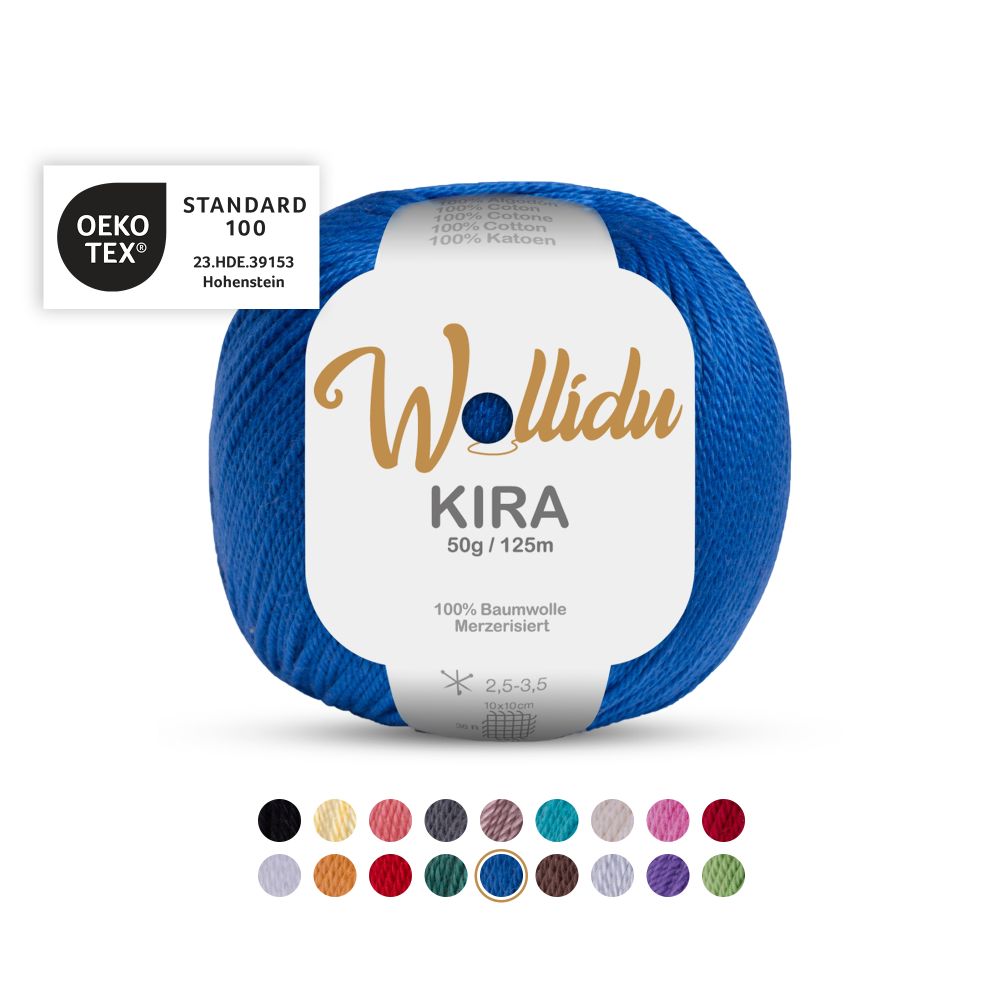 Baumwollgarn 50g 125m – 100% Baumwolle – Wollidu Kira