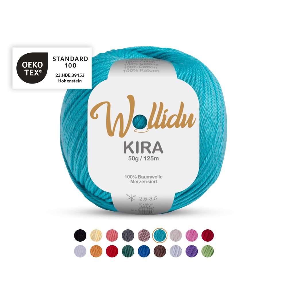 Baumwollgarn 50g 125m – 100% Baumwolle – Wollidu Kira