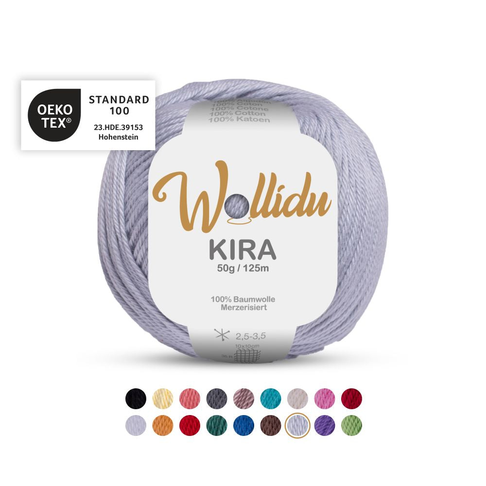 Baumwollgarn 50g 125m – 100% Baumwolle – Wollidu Kira