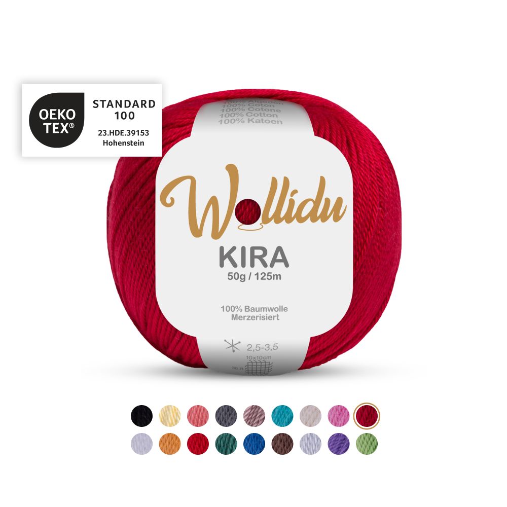 Baumwollgarn 50g 125m – 100% Baumwolle – Wollidu Kira