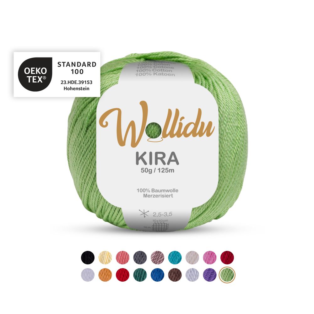 Baumwollgarn 50g 125m – 100% Baumwolle – Wollidu Kira