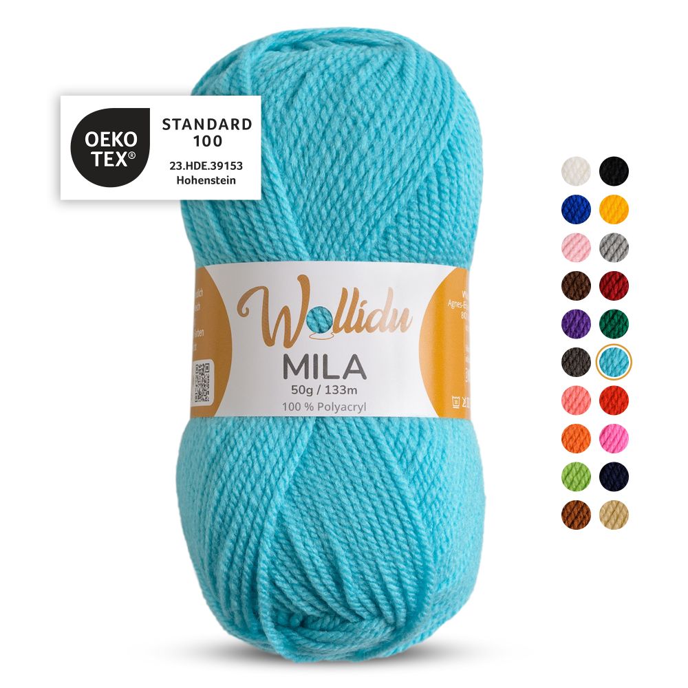 Acrylgarn 50g 133m – 100% Polyacryl – Wollidu Mila